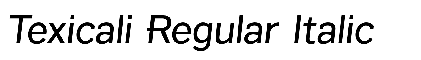 Texicali Regular Italic